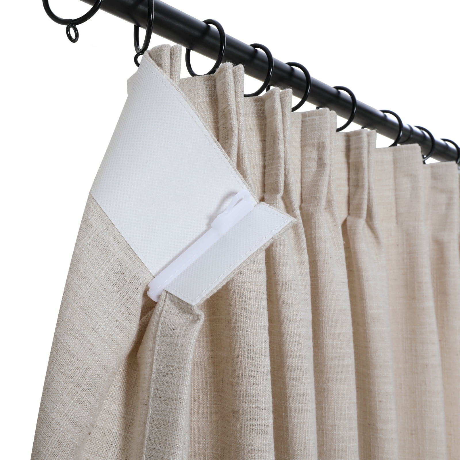 TWOPAGES Light Filtering Drape 72 W X 72 L Inches Pinch Pleat Curtain Linen Blend Window Treatment for Bedroom, 1 Panel, Birch