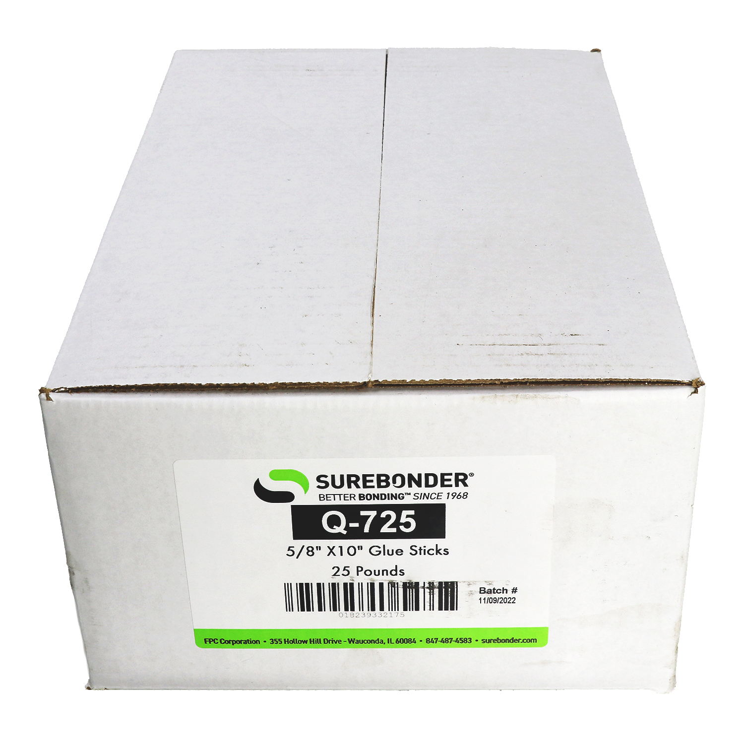 Q-725 General Purpose All Temperature Hot Melt Glue Sticks - 5/8" x 10" | 25 lb
