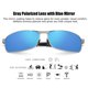 thumbnail image 2 of Gafas de sol ZHILE rectangulares polarizadas Al-Mg Alloy UV400, 2 of 6