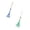 Blue,Green, variant on Leaf Rake for Garden Heavy Duty with Wood Handle, Small Metal Tines Yard Rake 27 Inch Length, Lawn Cleaning Tool for Shrub Flower Beds Leaves Debris for Yard Work