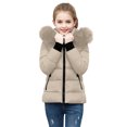 thumbnail image 2 of purcolt Girls Winter Coat Quilted Puffer Jacket Warm Parka with Removable Hood Insulated Outerwear 5-14 Years, 2 of 5
