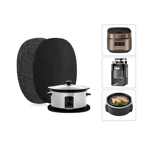 Slow Cooker Heat Resistant Mat,QZS Durable Non Slip Heat Resistant Mat for Home,2Pack Reusable Kitchen Appliance Mat for Coffee Maker,Toast