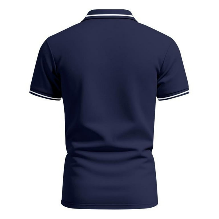 Fanxing Mens Golf Shirts Big And Tall Navy Moisture Wicking Golf