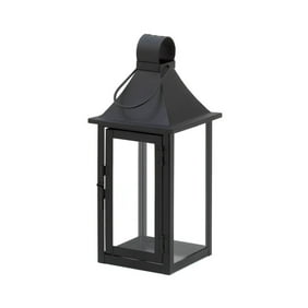 Candle Lantern Decor Outdoor Carriage House Large Black Metal