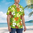 thumbnail image 5 of Xecao St. Patrick's Day3 print Hawaiian shirt - a stylish short-sleeve button-down for men, perfect for casual beach and tropical outings., 5 of 9