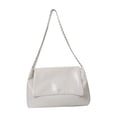 thumbnail image 2 of Bolso de hombro para mujer, bolso cruzado informal de piel sintética para compras al aire libre. Blanco, 2 of 9