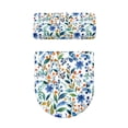 thumbnail image 5 of HELLHERO Floral Pattern Bathroom Toilet Lid Cover Set, Machine Washable Polyester Toilet Lid Covers Set, 17x21 Inches, 5 of 8