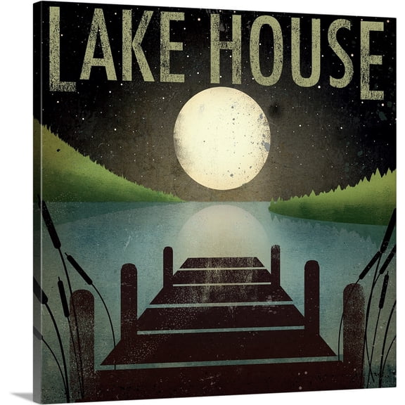 Great BIG Canvas | "Lake House" Canvas Wall Art - 30x30