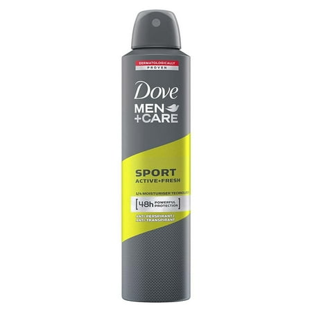 2 Pack of Dove Men Care Anti-Perpirant Deodorant Spray Sport Active Fresh 250Ml