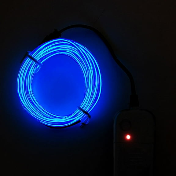 16-Foot EL Wire Neon Rope Light Batter Powered Flexible LED Decor - Cuttable Multi Scene Application Party(Blue)