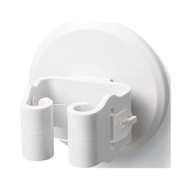 3 estantes para escobas, calibres de enchufe, clips para trapeador para carpintería, clips para trapeador, ganchos para trapeador doméstico, clips para trapeador blancos (7,5 × 7,5 × 6 cm)