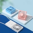 thumbnail image 4 of Mini ventilador de cuello recargable USB con soporte portátil, pequeño dispositivo de enfriamiento portátil UHUSE mini ventilador, 4 of 9