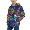 thumbnail image 2 of Kll Unisex Kids Boys Girls Hooded Pocket Pullover Hoodies-Colorful Fall Leaves, 2 of 9