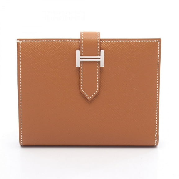 Pre-Owned Hermes Hermès Bearn Compact Bifold Wallet in Calfskin Leather (Veau Epsom... (Good)