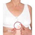 thumbnail image 2 of Silverts Women Snap Front Closure Bra, L, White, 2 of 2