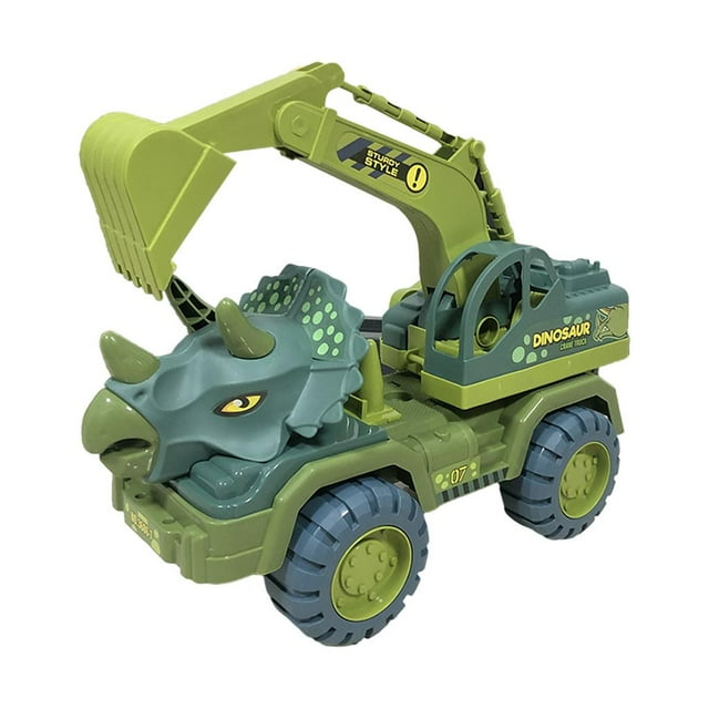 Coche de juguete con dinosaurios para transportar niños pequeños Excavadora B