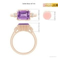 thumbnail image 5 of ANGARA Natural 2.2 Ct. Amethyst with Diamond Classic Ring in 14K Rose Gold for Women (Ring Size: 3.5), 5 of 10