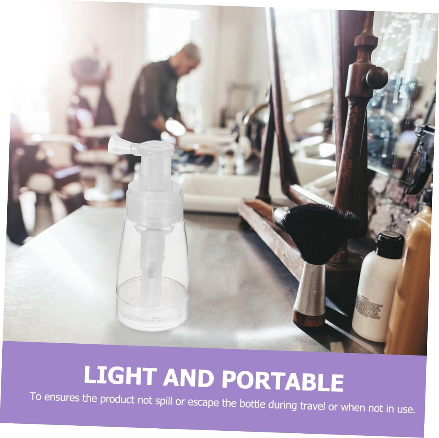 2 Pack Refillable Powder Spray Bottle 5.8 Oz Transparent Plastic Dry Powder Puffer For Hair Styling Travel Makeup Application Dry Shampoo Dispenser