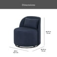 thumbnail image 6 of Better Homes & Gardens Juliet Modern Arch Swivel Accent Chair, Navy, 6 of 12