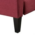 thumbnail image 4 of Push Back Recliner Chair, Birch Wood Legs, Red Button Tufted Polyester, 4 of 6