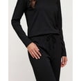 thumbnail image 4 of Real Essentials 2 Pack Women's Soft Cotton Long Sleeve Pajama Set with Pants - Lounge Sets for Women-Set 2, 2XL, 4 of 6