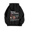 thumbnail image 5 of SONXAHE Front Back Graphic Hoodie for Women Kangaroo Pocket Loose Fit Ocean Theme Fall Pullover Tops, 5 of 6