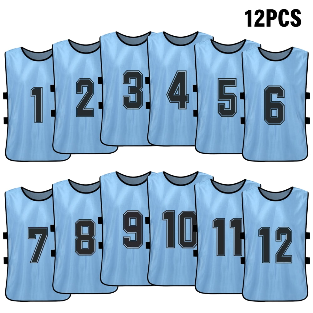 12 Scrimmage Pinnies Practice Jersey Vest Soccer Basketball Football Sport Small 