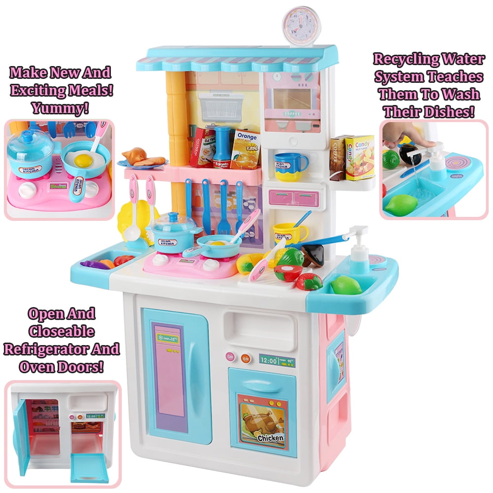 Happy Chef’s Ultimate Kids’ Kitchen Play Set – Complete Pretend Cooking Oven, Pots & Pans, Food, Utensils & Storage (Ages 3+)