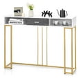 thumbnail image 1 of Gymax Console Entryway Hallway Table Gold Narrow Long Sofa Table for Living Room, 1 of 10