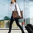 thumbnail image 5 of FORMRS Canvas Laptop Tote Bag for Women with 15.6" Computer Compartments Shoulder Handbag, Yellow Floral, 5 of 7
