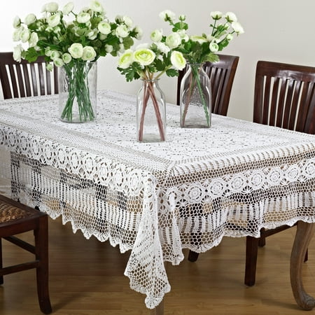 UPC 789323126351 product image for Saro Crochet Lace Table Topper | upcitemdb.com