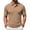 Khaki, variant on KLHDSF Men's Knit Polo Shirts Casual Short Sleeve Button Down Polo Shirt Classic Golf Shirts Black L