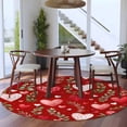thumbnail image 3 of Round Rugs 8Ft, Valentines Round Area Rug Washable Indoor Throw Carpet, Pink Red Love Heart Spring Green Botanical Large Non Slip Circle Rug for Kids Room RV Home Decor Aesthetic, 3 of 8