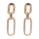 thumbnail image 1 of Pendientes de moda femenina, pendientes grandes con doble anillo de diamantes dorados de 14k, regalos de cumpleaños de San Valentín, 1 of 3