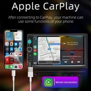 YUCHANG 7 Single DIN Car Stereo Apple CarPlay & Android Auto, 7 Touchscreen, BT5.0, Backup Camera, Steering Wheel Control, Older Car Upgrade