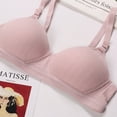 thumbnail image 5 of Spdoo Women V Neck Unlined Bra Seamless Bralette Straps Bra for Young Girl Underwear Lingerie 3/4 Cup Brassiere，Pink 38/85B, 5 of 7