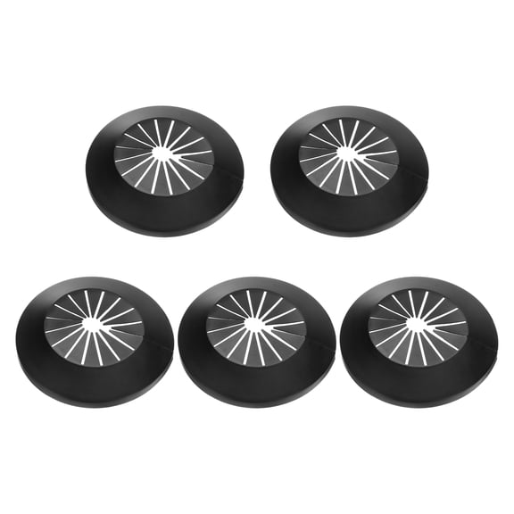 5PCS Pipe Cover Decor 0.6 to 1.8in (14-45mm) Flange Pipe Cover Decor PP Plastic, Black
