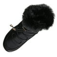 thumbnail image 2 of Busydd Snow Boots for Women Warm Fuzzy Zipper Womens Winter Boots Comfy Round Toe Wedge Boots for Women 8.5, 2 of 9