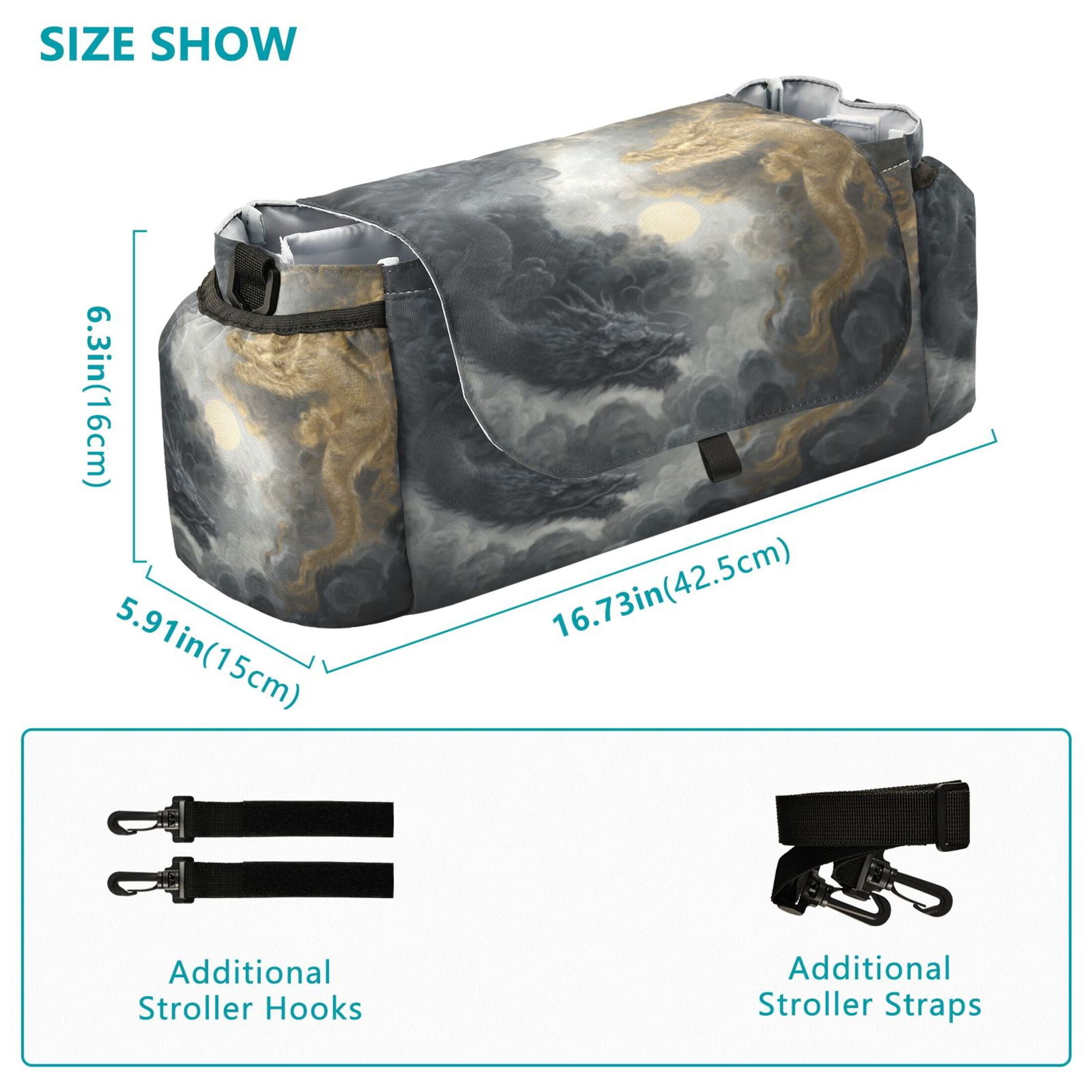 DIXRUYEE Stroller Organizer Moonlit Confrontation Printed