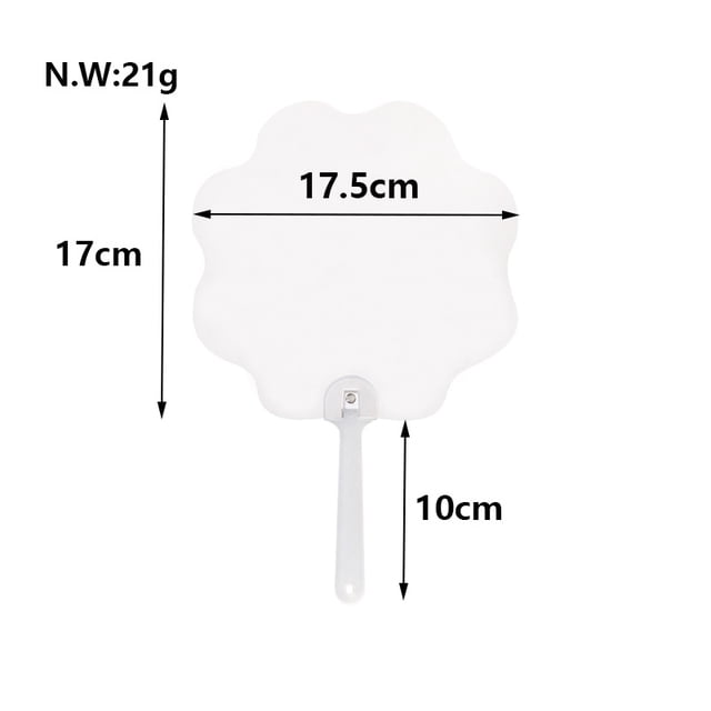 KAKOWELY 5 abanicos de graduación para sublimación en blanco: paleta 2025, abanicos de mano con forma de flor para manualidades, marcos de fotos, clases, fiestas, recuerdos conmemorativos, bodas.