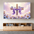 thumbnail image 4 of LUUFILx Easter He is Risen Backdrop Banner Spring Church Decoration Floral Cross Background Religious Event Supplies Party Celebration Decor Christian, 4 of 8