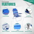 thumbnail image 5 of Sunnyfeel 5-Position Backpack Beach Chair Lay Flat, Folding Chair with cup holder, phone slot & bottle opener, Outdoor & Picnic &Camp, 5 of 8