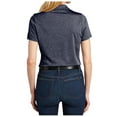 thumbnail image 2 of Yellow Rooster Womens Short Sleeve Shadow Stripe Polo Shirt River Blue Navy L, 2 of 7