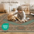 thumbnail image 4 of ODIKA 5'x7' Washable Area Rug Vintage Southwestern Border Round Runway Themed Hooks Cowboy Refined Structured for Small Living Room, Bedroom, Easy Care, Non-Shedding, Pet Friendly, 4 of 7