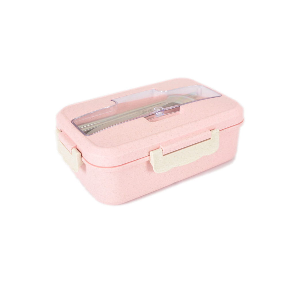 alleen overtuigen Inloggegevens Insulation Lunch Box 3-Compartments Microwave Heating Food Container  Children 1000ML Plastic Lunchbox Outdoor Picnic Student Pink - Walmart.com