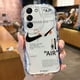 thumbnail image 3 of Funda con etiquetas de arte deportivo para Samsung Galaxy S24 S23 S22 S21 Ultra Plus S20 FE A73 A72 A71 A55 A54 5G A53 A52 A51 4G A50S A50, 3 of 5