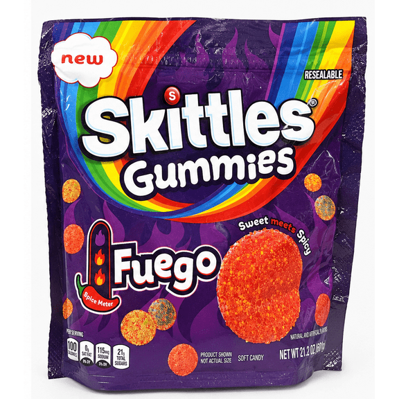SKITTLES Gummies Fuego Sweet & Spicy Candy, 21.2 oz
