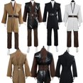 thumbnail image 2 of Disfraz de Anakin para cosplay, uniforme de fantasía para hombre, ropa Jedi, película de batalla espacial, traje de capa para adulto, traje de fiesta de Halloween y carnaval, 2 of 5