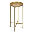 thumbnail image 2 of Kate and Laurel Celia Round Metal Foldable Round Accent Table, 14 x 14 x 26, Gold, Side Table with Removable Tray Tabletop for Small Spaces and Versatile Home Decor, 2 of 4