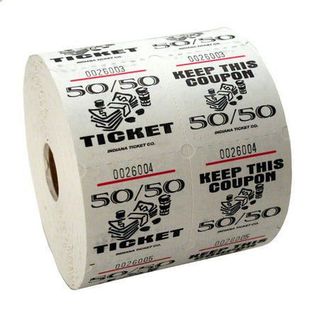 White 50/50 Raffle Tickets